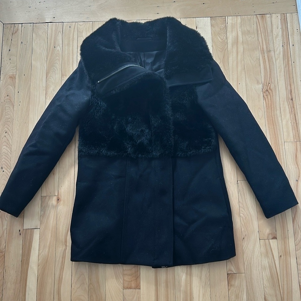 The Kooples jacket/coat faux fur and wool